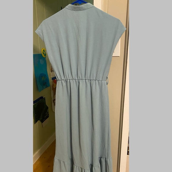 ZARA hi-lo elastic waistline faux wrap top dress - Picture 3 of 9